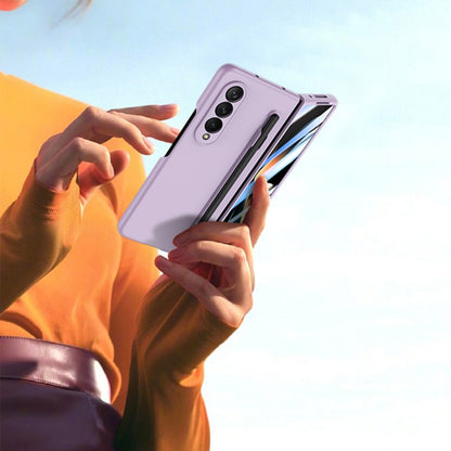 For Samsung Galaxy Z Fold4 5G Integrated Skin Feel PC Phone Case with Pen / Pen Box(White) by buy2fix