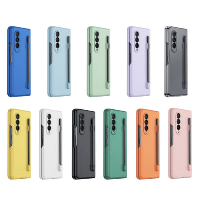 For Samsung Galaxy Z Fold3 Integrated Skin Feel PC Phone Case with Pen / Pen Box(Light Green) by buy2fix