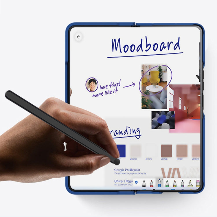 For Samsung Galaxy Z Fold3 Integrated Skin Feel PC Phone Case with Pen / Pen Box(Light Green) by buy2fix