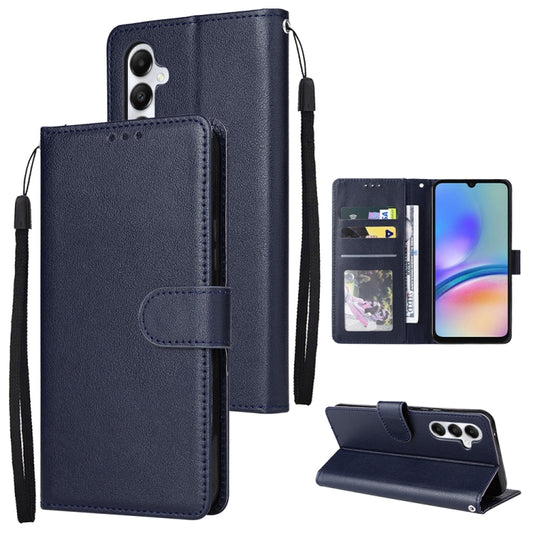 For Samsung Galaxy A05s 3-Card Slots Multifunctional Leather Phone Case(Blue) by buy2fix