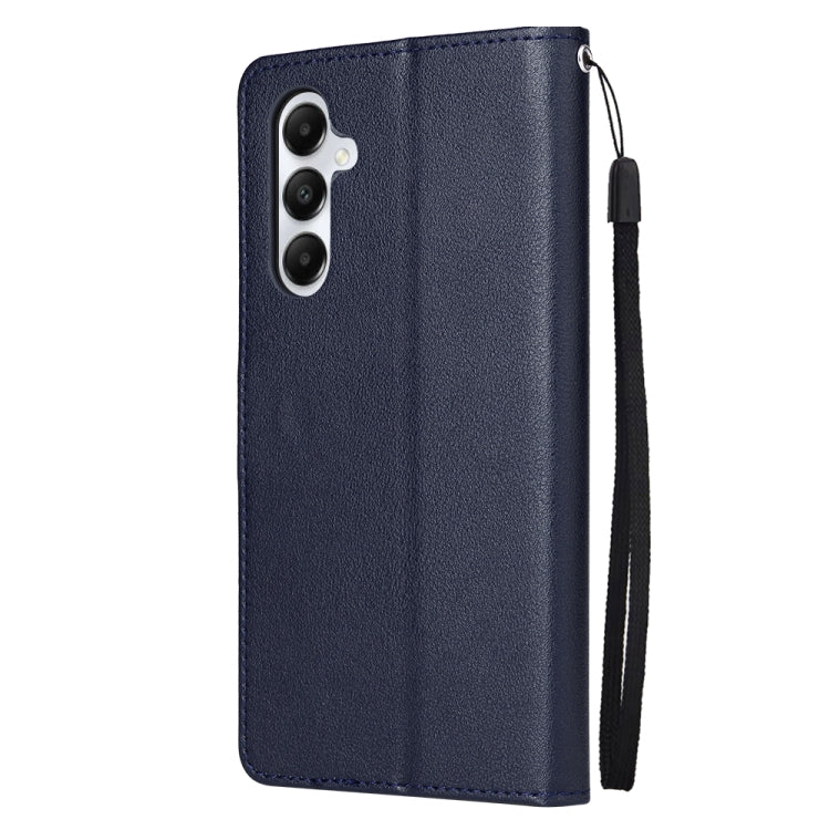 For Samsung Galaxy A05s 3-Card Slots Multifunctional Leather Phone Case(Blue) by buy2fix