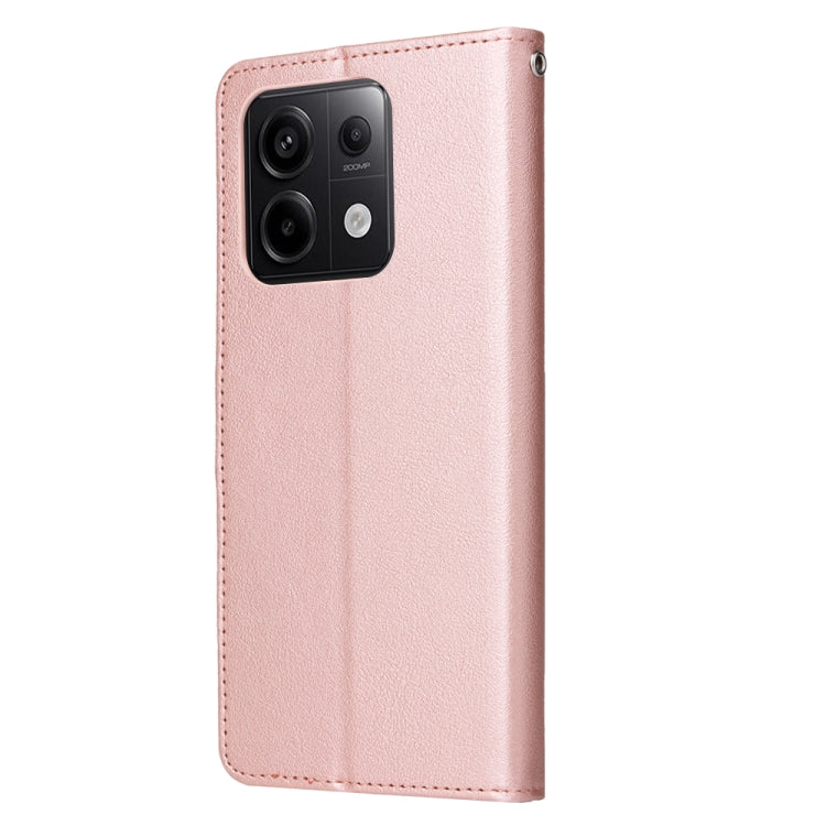 For Xiaomi Redmi Note 13 Pro 5G Multifunctional Horizontal Flip Leather Phone Case with Three Card Slot(Rose Gold) - Xiaomi Cases by buy2fix | Online Shopping UK | buy2fix