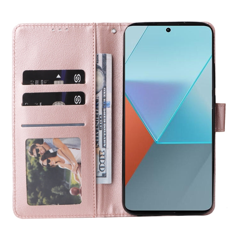 For Xiaomi Redmi Note 13 Pro 5G Multifunctional Horizontal Flip Leather Phone Case with Three Card Slot(Rose Gold) - Xiaomi Cases by buy2fix | Online Shopping UK | buy2fix