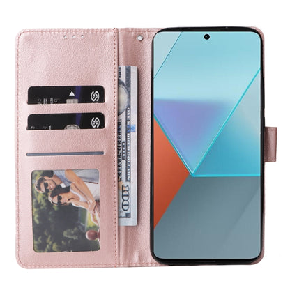For Xiaomi Redmi Note 13 Pro 5G Multifunctional Horizontal Flip Leather Phone Case with Three Card Slot(Rose Gold) - Xiaomi Cases by buy2fix | Online Shopping UK | buy2fix