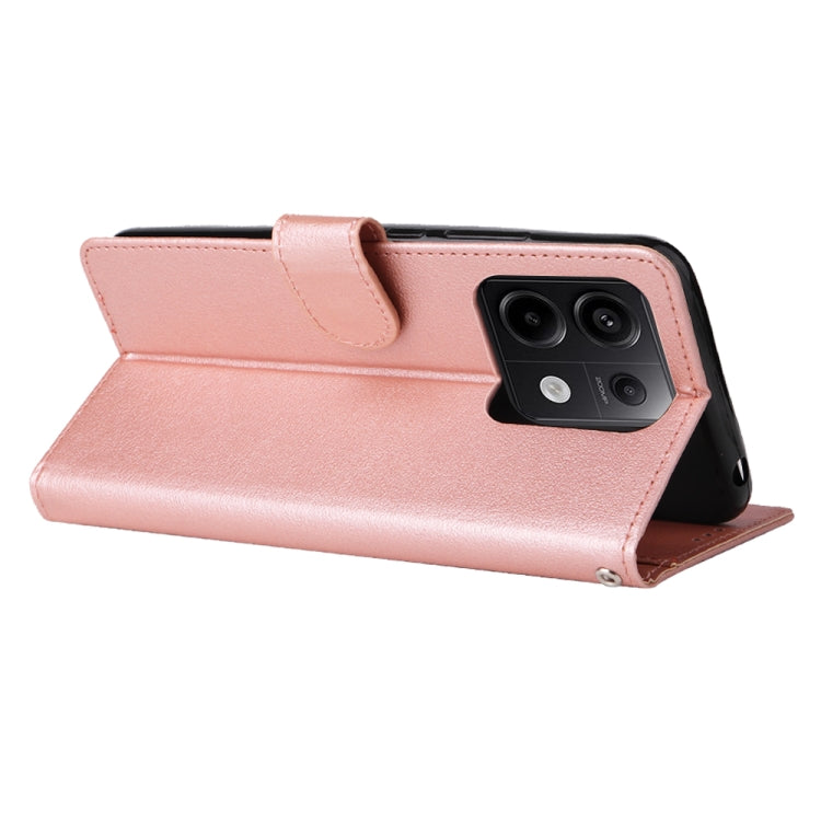 For Xiaomi Redmi Note 13 Pro 5G Multifunctional Horizontal Flip Leather Phone Case with Three Card Slot(Rose Gold) - Xiaomi Cases by buy2fix | Online Shopping UK | buy2fix