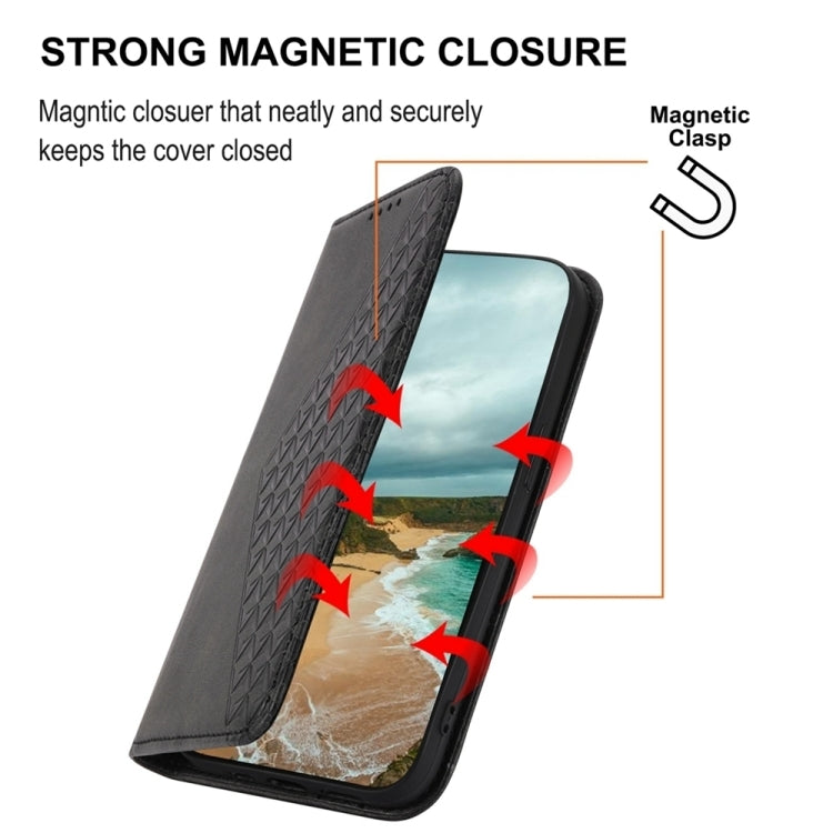 For Google Pixel 9 Cubic Grid Calf Texture Magnetic Leather Phone Case(Black) by buy2fix