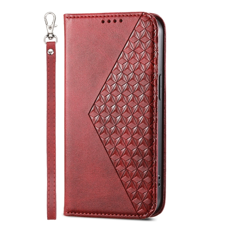 For Google Pixel 9 Cubic Grid Calf Texture Magnetic Leather Phone Case(Red) by buy2fix
