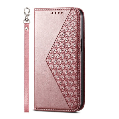 For Google Pixel 9 Cubic Grid Calf Texture Magnetic Leather Phone Case(Rose Gold) by buy2fix