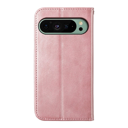 For Google Pixel 9 Cubic Grid Calf Texture Magnetic Leather Phone Case(Rose Gold) by buy2fix
