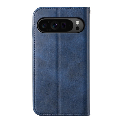 For Google Pixel 9 Pro Cubic Grid Calf Texture Magnetic Leather Phone Case(Blue) by buy2fix