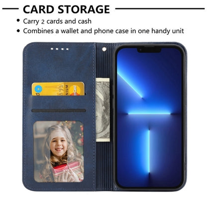 For Google Pixel 9 Pro Cubic Grid Calf Texture Magnetic Leather Phone Case(Blue) by buy2fix