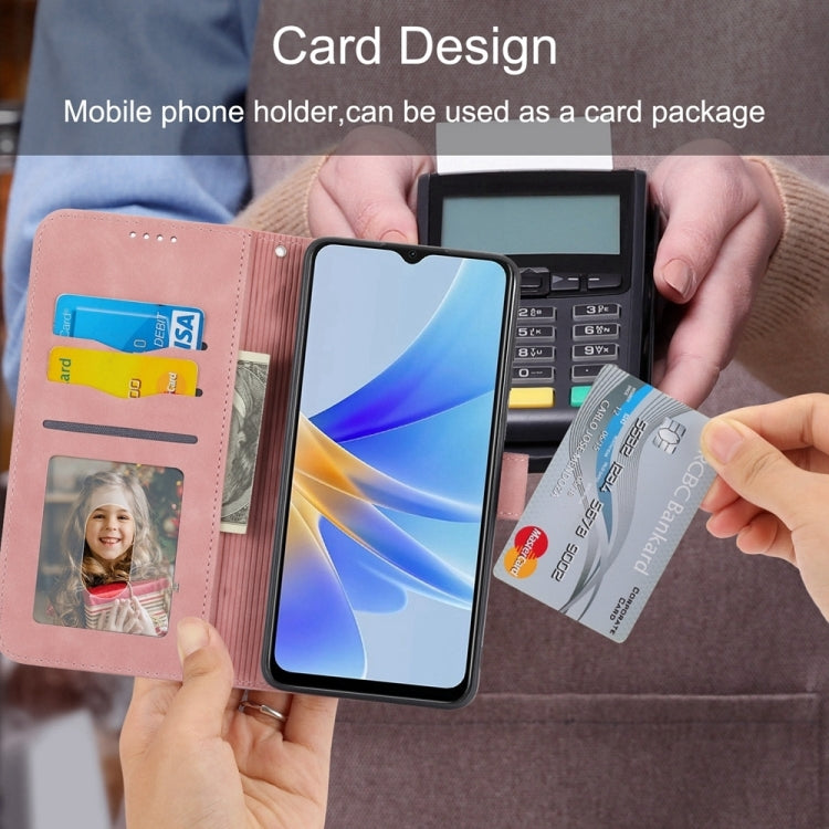 For Google Pixel 9 Dierfeng Dream Line TPU Hybrid PU Leather Phone Case(Pink) by buy2fix