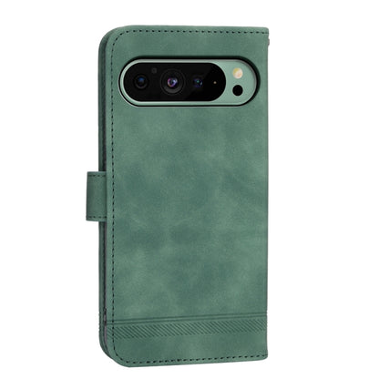 For Google Pixel 9 Dierfeng Dream Line TPU Hybrid PU Leather Phone Case(Green) by buy2fix
