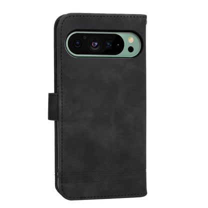 For Google Pixel 9 Dierfeng Dream Line TPU Hybrid PU Leather Phone Case(Black) by buy2fix