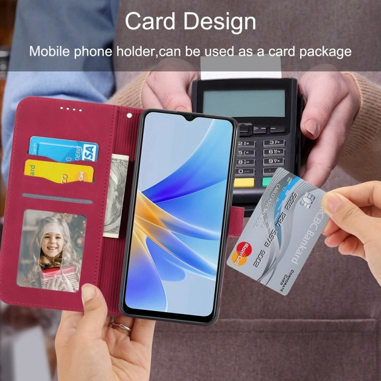 For Google Pixel 9 Pro Dierfeng Dream Line TPU Hybrid PU Leather Phone Case(Red) by buy2fix