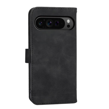 For Google Pixel 9 Pro Dierfeng Dream Line TPU Hybrid PU Leather Phone Case(Black) by buy2fix