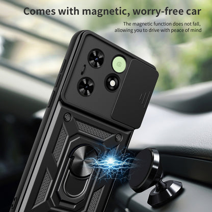 For Tecno Spark Go 2024 / Spark 20 Sliding Camera Cover Design TPU+PC Phone Case(Black) by buy2fix