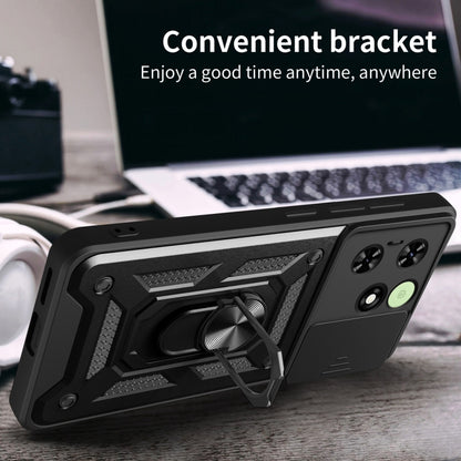 For Tecno Spark Go 2024 / Spark 20 Sliding Camera Cover Design TPU+PC Phone Case(Black) by buy2fix