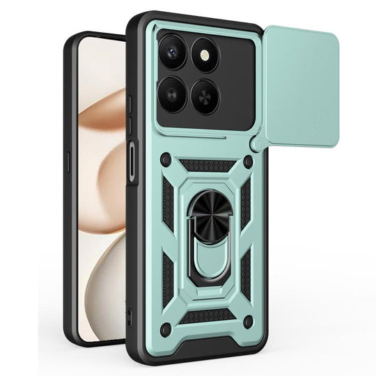 For Honor 400 Smart 5G / X7d 5G Sliding Camera Cover Design TPU+PC Phone Case(Green)