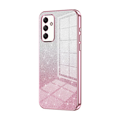 For Samsung Galaxy A05s Gradient Glitter Powder Electroplated Phone Case(Pink) by buy2fix