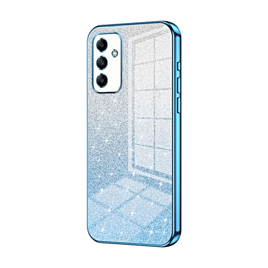 For Samsung Galaxy A05s Gradient Glitter Powder Electroplated Phone Case(Blue) by buy2fix