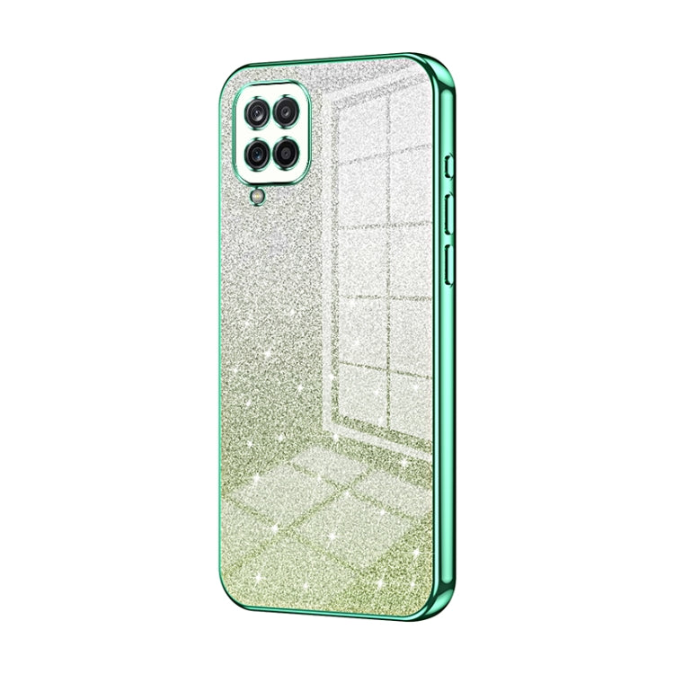 For Samsung Galaxy A12 4G / 5G Gradient Glitter Powder Electroplated Phone Case(Green) by buy2fix