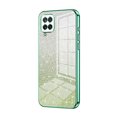 For Samsung Galaxy A12 4G / 5G Gradient Glitter Powder Electroplated Phone Case(Green) by buy2fix