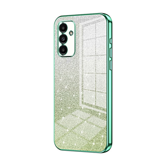 For Samsung Galaxy A13 5G / A04s Gradient Glitter Powder Electroplated Phone Case(Green) by buy2fix