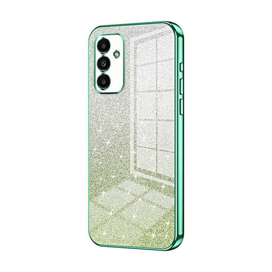 For Samsung Galaxy A14 5G Gradient Glitter Powder Electroplated Phone Case(Green) by buy2fix