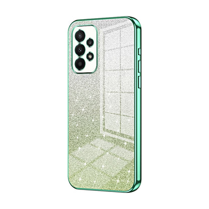 For Samsung Galaxy A23 Gradient Glitter Powder Electroplated Phone Case(Green) by buy2fix
