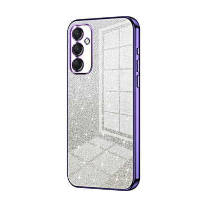 For Samsung Galaxy A24 4G Gradient Glitter Powder Electroplated Phone Case(Purple) by buy2fix