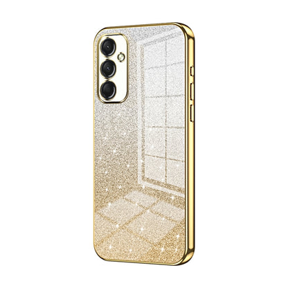 For Samsung Galaxy A24 4G Gradient Glitter Powder Electroplated Phone Case(Gold) by buy2fix