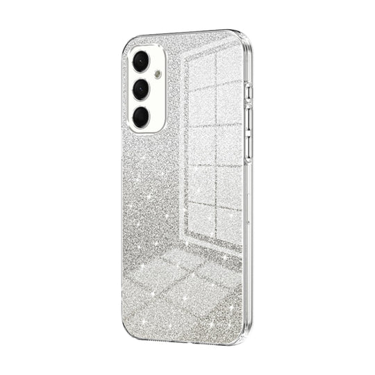 For Samsung Galaxy A24 4G Gradient Glitter Powder Electroplated Phone Case(Transparent)
