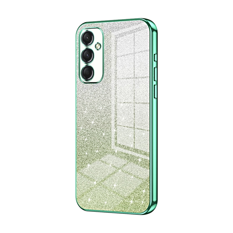 For Samsung Galaxy A24 4G Gradient Glitter Powder Electroplated Phone Case(Green) by buy2fix