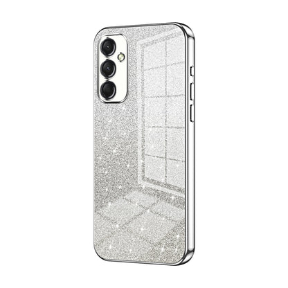 For Samsung Galaxy A24 4G Gradient Glitter Powder Electroplated Phone Case(Silver) by buy2fix