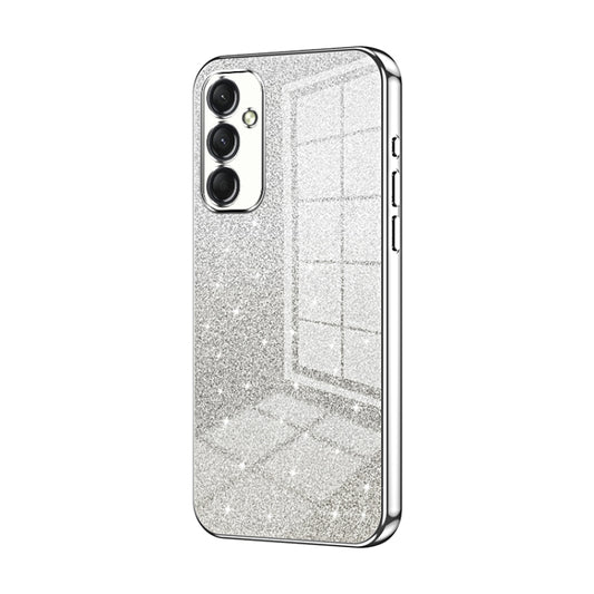 For Samsung Galaxy A24 4G Gradient Glitter Powder Electroplated Phone Case(Silver) by buy2fix