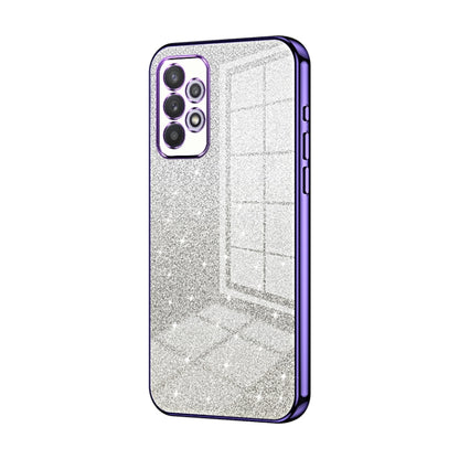 For Samsung Galaxy A32 4G Gradient Glitter Powder Electroplated Phone Case(Purple) by buy2fix