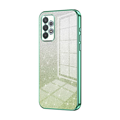 For Samsung Galaxy A32 4G Gradient Glitter Powder Electroplated Phone Case(Green) by buy2fix