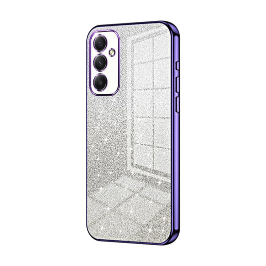 For Samsung Galaxy A34 5G Gradient Glitter Powder Electroplated Phone Case(Purple) by buy2fix