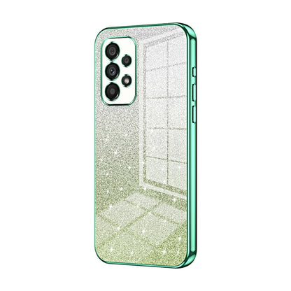 For Samsung Galaxy A53 5G Gradient Glitter Powder Electroplated Phone Case(Green) by buy2fix