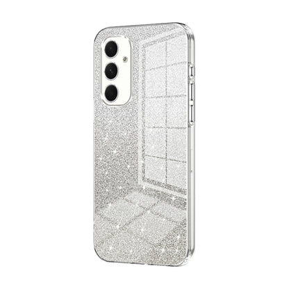 For Samsung Galaxy A54 5G Gradient Glitter Powder Electroplated Phone Case(Transparent) by buy2fix