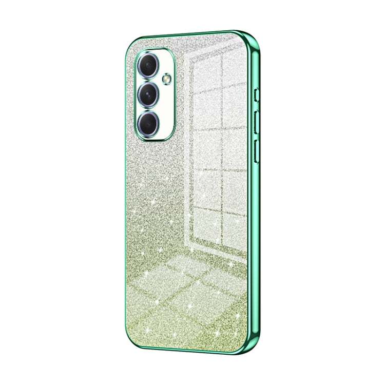 For Samsung Galaxy A54 5G Gradient Glitter Powder Electroplated Phone Case(Green) by buy2fix