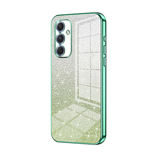 For Samsung Galaxy A54 5G Gradient Glitter Powder Electroplated Phone Case(Green)