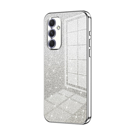 For Samsung Galaxy A54 5G Gradient Glitter Powder Electroplated Phone Case(Silver) by buy2fix