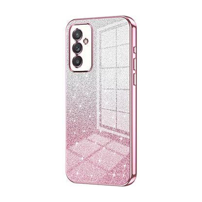 For Samsung Galaxy A82 5G Gradient Glitter Powder Electroplated Phone Case(Pink) by buy2fix