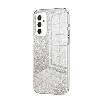 For Samsung Galaxy A82 5G Gradient Glitter Powder Electroplated Phone Case(Transparent) by buy2fix