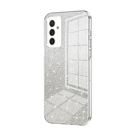 For Samsung Galaxy A82 5G Gradient Glitter Powder Electroplated Phone Case(Transparent) by buy2fix