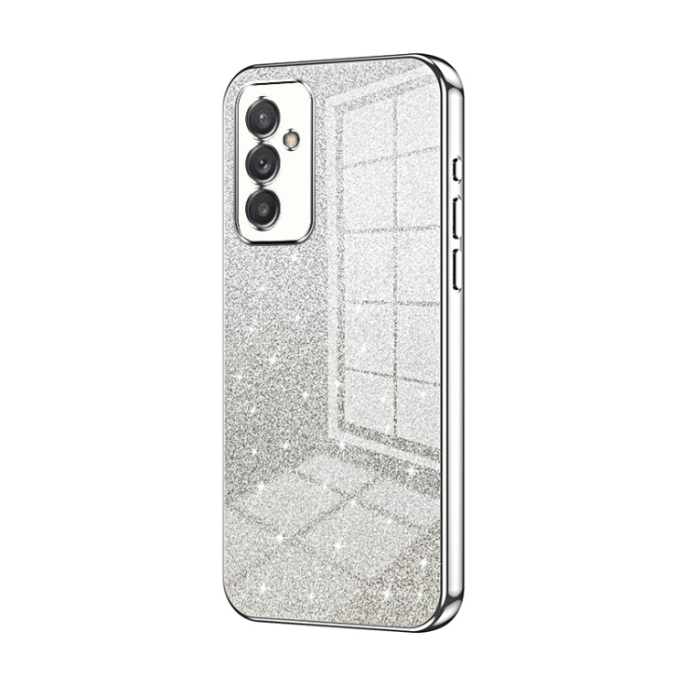 For Samsung Galaxy A82 5G Gradient Glitter Powder Electroplated Phone Case(Silver) by buy2fix
