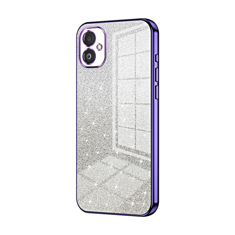 For Samsung Galaxy F14 5G Gradient Glitter Powder Electroplated Phone Case(Purple) by buy2fix
