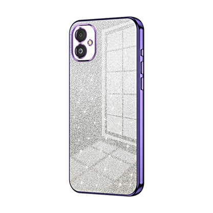 For Samsung Galaxy F14 5G Gradient Glitter Powder Electroplated Phone Case(Purple) by buy2fix